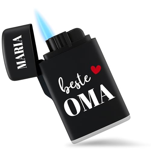 Feuerzeug Beste Oma Geschenk Muttertag personalisiert I Omi Geschenk Großmutter I Muttertagsgeschenk Sturmfeuerzeug Omas - 6,5 x 4 cm - Schwarz Feuerzeug Beste Oma Geschenk Muttertag personalisiert I Omi Geschenk Großmutter I Muttertagsgeschenk Sturmfeuerzeug Omas - 6,5 x 4 cm - Schwarz von Geschenk mit Namen personalisiert by Shirtracer