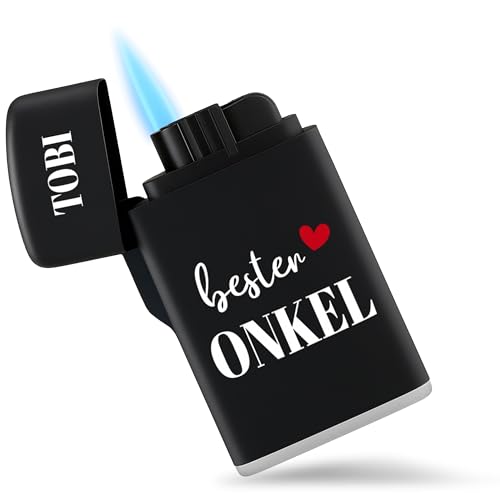 Feuerzeug Bester Onkel Geschenk personalisiert Onkels Geschenk Sturmfeuerzeug Onkels I - 6,5 x 4 cm - Schwarz Feuerzeug Bester Onkel Geschenk personalisiert Onkels Geschenk Sturmfeuerzeug Onkels I - 6,5 x 4 cm - Schwarz von Geschenk mit Namen personalisiert by Shirtracer