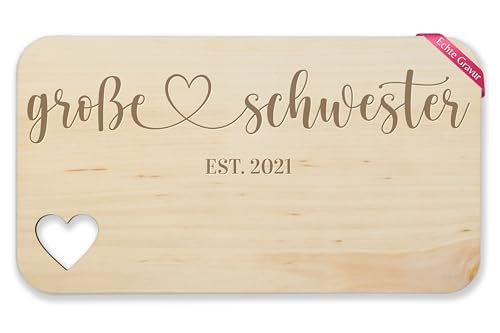 Frühstücksbrettchen Holz Herz - Große Schwester est I Geschenk Werdende Große Schwester I Big Sister - 22,5x12,5 - Holz - für geschenke geschwisterchen verkünden 2025 brettchen holzbrettchen Frühstücksbrettchen Holz Herz - Große Schwester est I Geschenk Werdende Große Schwester I Big Sister - 22,5x12,5 - Holz - für geschenke geschwisterchen verkünden 2025 brettchen holzbrettchen von Geschenk mit Namen personalisiert by Shirtracer