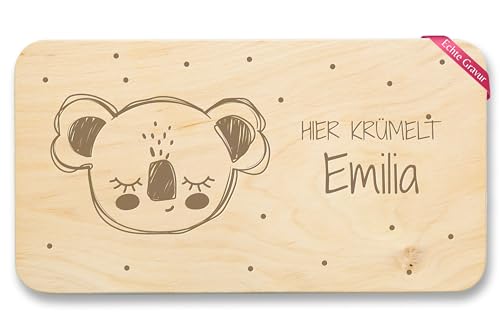 Frühstücksbrettchen Holz - Koala Koalabär Tier Motiv Koalas Koalabären Kinder Geschenk mit Name - 22x12 - Holz - personalisierte geschenke personalisiertes kind brettchen von Geschenk mit Namen personalisiert by Shirtracer