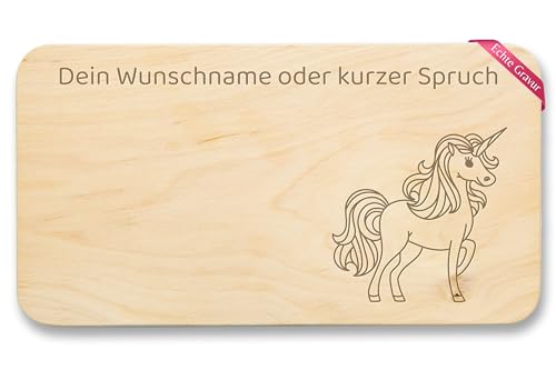 Frühstücksbrettchen Holz Natur - Einhorn Motiv I Geschenk Kinder mit Name I Text I Spruch individuelle Gravur - 22x12 - Holz - frühstücksbrett kinderbrettchen unicorn brettchen Frühstücksbrettchen Holz Natur - Einhorn Motiv I Geschenk Kinder mit Name I Text I Spruch individuelle Gravur - 22x12 - Holz - frühstücksbrett kinderbrettchen unicorn brettchen von Geschenk mit Namen personalisiert by Shirtracer