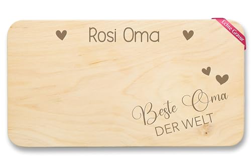 Frühstücksbrettchen Holz Natur - Großmutter - Beste Oma der Welt I Geschenk für Omi Geschenkideen - 22x12 - Holz - geschenke weihnachten von enkelkind zum geburtstag omas ist die brett brettchen Frühstücksbrettchen Holz Natur - Großmutter - Beste Oma der Welt I Geschenk für Omi Geschenkideen - 22x12 - Holz - geschenke weihnachten von enkelkind zum geburtstag omas ist die brett brettchen von Geschenk mit Namen personalisiert by Shirtracer