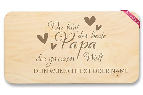 Frühstücksbrettchen Holz Natur - Du bist der beste Papa der Welt I Geschenk mit Namen I Weihnachten Geschenke Väter - 22x12 - Holz - vatertagsgeschenk brettchen vatertag brett papas vater Frühstücksbrettchen Holz Natur - Du bist der beste Papa der Welt I Geschenk mit Namen I Weihnachten Geschenke Väter - 22x12 - Holz - vatertagsgeschenk brettchen vatertag brett papas vater von Geschenk mit Namen personalisiert by Shirtracer