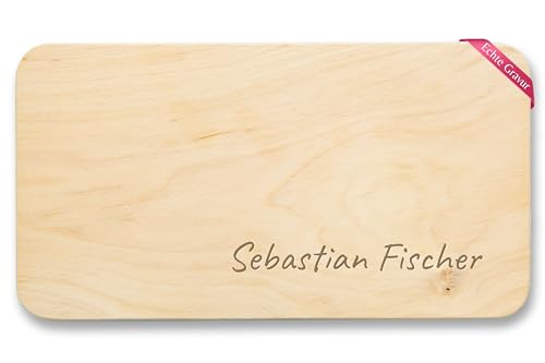 Holz - Name - Personalisiertes Frühstücksbrettchen mit Namen Geschenke - 22x12 - Holz - aus brettchen von Geschenk mit Namen personalisiert by Shirtracer