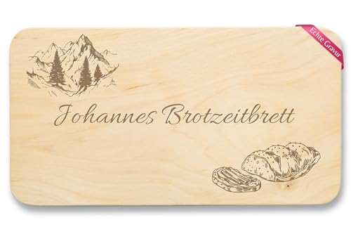 Frühstücksbrettchen Natur - Brotzeitbrett Berge mit Name Geschenk Wandern Jausenbrett Holz I - 22x12 - Holz - geschenke für wanderer berg brettchen wanderbrettchen namensgravur holzbrett Frühstücksbrettchen Natur - Brotzeitbrett Berge mit Name Geschenk Wandern Jausenbrett Holz I - 22x12 - Holz - geschenke für wanderer berg brettchen wanderbrettchen namensgravur holzbrett von Geschenk mit Namen personalisiert by Shirtracer