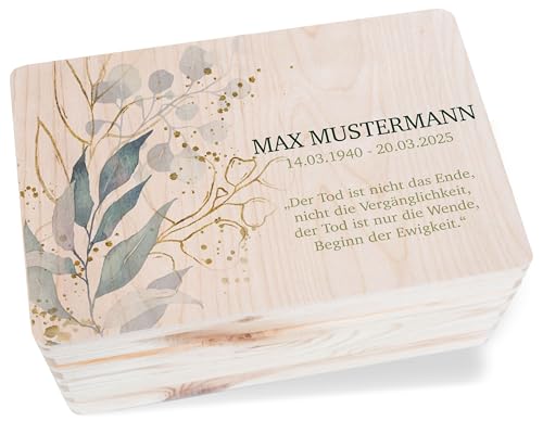 Holzkiste Erinnerungsbox - Trauer - Trauerbox für Kerzen | Trauerbox für Erwachsene | Trauergeschenk Sternkind Beerdigung - 30 x 20 x 14 - Holz - trauerkarten kiste verstorbene erinnerungskiste Holzkiste Erinnerungsbox - Trauer - Trauerbox für Kerzen | Trauerbox für Erwachsene | Trauergeschenk Sternkind Beerdigung - 30 x 20 x 14 - Holz - trauerkarten kiste verstorbene erinnerungskiste von Geschenk mit Namen personalisiert by Shirtracer