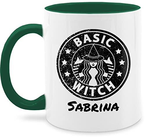 Tasse Tassen 325ml - Halloween - Coffee Witch Basic - Sterntaler Kaffee Hexe mit Wunschname - 325 ml - Petrolgrün - nur noch eine pflanze hexen witcher häferl kaffeetasse haferl teetasse cup mug von Geschenk mit Namen personalisiert by Shirtracer