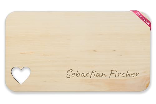 Holz Herz - Name - Personalisiertes Frühstücksbrettchen mit Namen Geschenke I - 22,5x12,5 - Holz - vesperbrett holzbrettchen zum gravieren frühstücksbrett schneidebrett personalisierte bretter Holz Herz - Name - Personalisiertes Frühstücksbrettchen mit Namen Geschenke I - 22,5x12,5 - Holz - vesperbrett holzbrettchen zum gravieren frühstücksbrett schneidebrett personalisierte bretter von Geschenk mit Namen personalisiert by Shirtracer