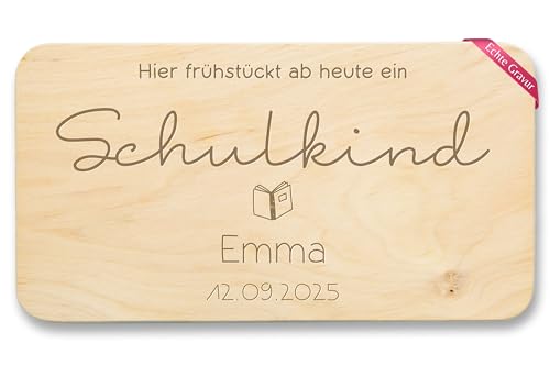 Holz Natur - Hier frühstückt ab heute ein Schulkind mit Name und Datum I Frühstücksbrettchen Einschulung Geschenk Schulkind 2025 I Geschenkideen Schulanfang - 22x12 - Holz - zur Holz Natur - Hier frühstückt ab heute ein Schulkind mit Name und Datum I Frühstücksbrettchen Einschulung Geschenk Schulkind 2025 I Geschenkideen Schulanfang - 22x12 - Holz - zur von Geschenk mit Namen personalisiert by Shirtracer