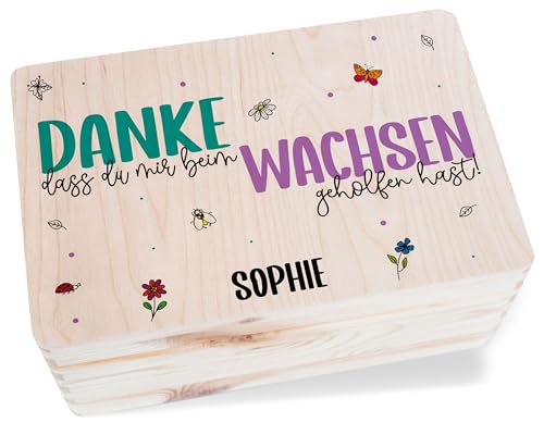 Holzkiste Erinnerungsbox - Danke DASS du Mir beim wachsen geholfen hast I Erzieher Geschenke Abschied Abschiedsgeschenk Kindergarten Erzieherin - 30 x 20 x 14 - Holz - kiste Holzkiste Erinnerungsbox - Danke DASS du Mir beim wachsen geholfen hast I Erzieher Geschenke Abschied Abschiedsgeschenk Kindergarten Erzieherin - 30 x 20 x 14 - Holz - kiste von Geschenk mit Namen personalisiert by Shirtracer