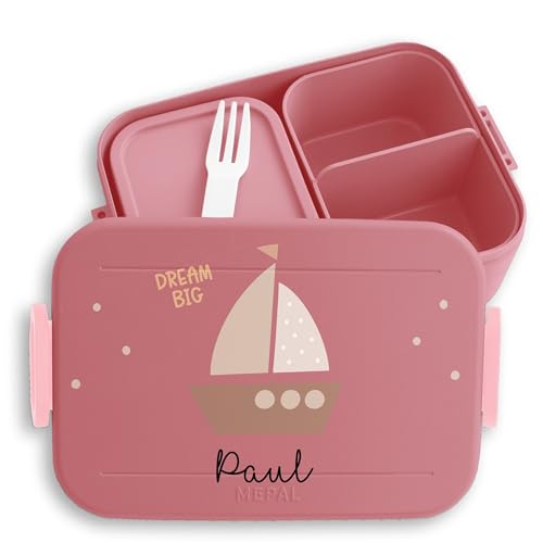 Kinder Bento Box Midi Lunchbox für Mepal Bentobox - Boot Segelschiff Segeln Schiff Segler Seglerin - 900 ml - Rosa - sailors schulbox brotdose lunch essen Kinder Bento Box Midi Lunchbox für Mepal Bentobox - Boot Segelschiff Segeln Schiff Segler Seglerin - 900 ml - Rosa - sailors schulbox brotdose lunch essen von Geschenk mit Namen personalisiert by Shirtracer