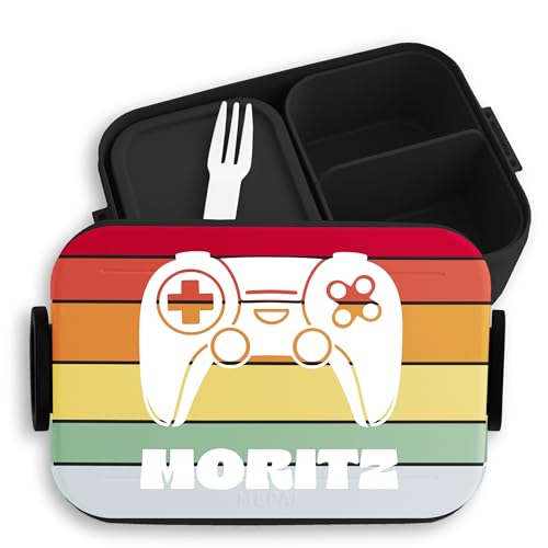 Kinder Bento Box Midi Lunchbox für Mepal Bentobox - Brotbox Controller Jausenbox Gaming Vesperbox Zocker Geschenk Gaming Geschenke Gamer I - 900 ml - Schwarz - brotdose jungen schule game kita Kinder Bento Box Midi Lunchbox für Mepal Bentobox - Brotbox Controller Jausenbox Gaming Vesperbox Zocker Geschenk Gaming Geschenke Gamer I - 900 ml - Schwarz - brotdose jungen schule game kita von Geschenk mit Namen personalisiert by Shirtracer