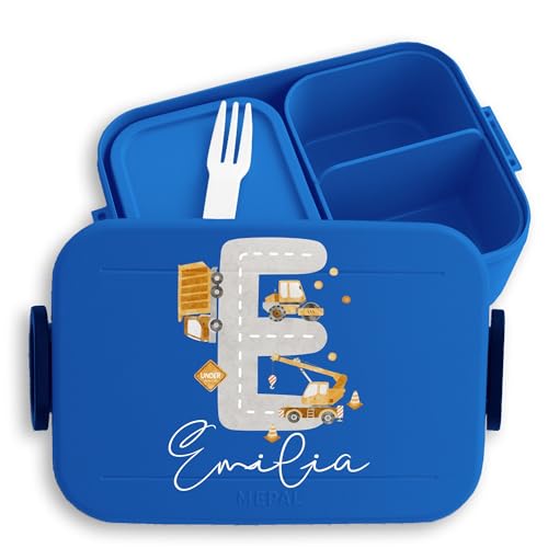 Kinder Bento Box Midi Lunchbox für Mepal Bentobox - Initialen - Anfangsbuchstabe anpassbar Buchstabe Wunschname Name mit Straße Fahrzeugen - 900 ml - Blau - buchstaben brotbox jausenbox Kinder Bento Box Midi Lunchbox für Mepal Bentobox - Initialen - Anfangsbuchstabe anpassbar Buchstabe Wunschname Name mit Straße Fahrzeugen - 900 ml - Blau - buchstaben brotbox jausenbox von Geschenk mit Namen personalisiert by Shirtracer