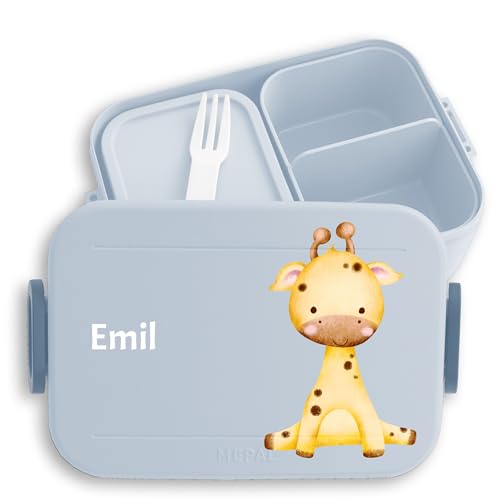 Kinder Bento Box Midi Lunchbox für Mepal Bentobox - Süße Giraffe Niedlich - 900 ml - Hellblau - food jausenbox und giraffen brotdose for kindergarten kita bedrucken tiere bento-lunchbox mädchen Kinder Bento Box Midi Lunchbox für Mepal Bentobox - Süße Giraffe Niedlich - 900 ml - Hellblau - food jausenbox und giraffen brotdose for kindergarten kita bedrucken tiere bento-lunchbox mädchen von Geschenk mit Namen personalisiert by Shirtracer
