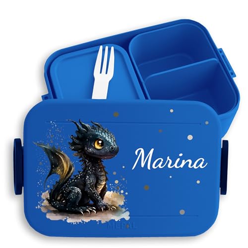 Kinder Bento Box Midi für Mepal Bentobox - Brotbox süßer Drache mit Namen Lunchbox Nachtdrache Vesperbox Dragon I Drachen I Drachenzähmen - 900 ml - Blau - brotdose schulstart geschenke dragons Kinder Bento Box Midi für Mepal Bentobox - Brotbox süßer Drache mit Namen Lunchbox Nachtdrache Vesperbox Dragon I Drachen I Drachenzähmen - 900 ml - Blau - brotdose schulstart geschenke dragons von Geschenk mit Namen personalisiert by Shirtracer