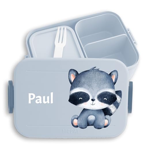 Kinder Bento Box Midi für Mepal Bentobox - Brotbox süßer Waschbär Lunchbox niedliches Waschbärmotiv I - 900 ml - Hellblau - waschbären jausenbox brotdose Kinder Bento Box Midi für Mepal Bentobox - Brotbox süßer Waschbär Lunchbox niedliches Waschbärmotiv I - 900 ml - Hellblau - waschbären jausenbox brotdose von Geschenk mit Namen personalisiert by Shirtracer