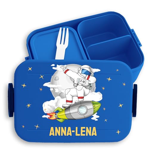 Kinder Bento Box Midi Lunchbox für Mepal Bentobox - Weltall - Brotbox Astronaut Dabbing Jausenbox Rakete Vesperdose Weltraum Geschenk Raumfahrer Geschenke Einschulung I - 900 ml - Blau - brotdose Kinder Bento Box Midi Lunchbox für Mepal Bentobox - Weltall - Brotbox Astronaut Dabbing Jausenbox Rakete Vesperdose Weltraum Geschenk Raumfahrer Geschenke Einschulung I - 900 ml - Blau - brotdose von Geschenk mit Namen personalisiert by Shirtracer