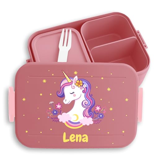 Kinder Bento Box Midi für Mepal Bentobox - Einhörner - Brotbox süßes Einhorn Lunchbox Unicorn I - 900 ml - Rosa - brotdose mädchen personalisierte brotboxen einhörnern süsses Kinder Bento Box Midi für Mepal Bentobox - Einhörner - Brotbox süßes Einhorn Lunchbox Unicorn I - 900 ml - Rosa - brotdose mädchen personalisierte brotboxen einhörnern süsses von Geschenk mit Namen personalisiert by Shirtracer