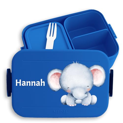 Kinder Bento Box Midi für Mepal Bentobox - Lunchbox süßer Elefant Brotbox niedliches Rüsseltier I - 900 ml - Blau - name elefanten brotdose personalierte elephant jausenbox personalisierte und Kinder Bento Box Midi für Mepal Bentobox - Lunchbox süßer Elefant Brotbox niedliches Rüsseltier I - 900 ml - Blau - name elefanten brotdose personalierte elephant jausenbox personalisierte und von Geschenk mit Namen personalisiert by Shirtracer