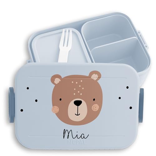 Kinder Bento Box Midi für Mepal Bentobox - Brotbox Boho Bär Vesperdose Bären Lunchbox Bear I - 900 ml - Hellblau - brotdose fächern geschenke einschulung jause snackbox kindergarten Kinder Bento Box Midi für Mepal Bentobox - Brotbox Boho Bär Vesperdose Bären Lunchbox Bear I - 900 ml - Hellblau - brotdose fächern geschenke einschulung jause snackbox kindergarten von Geschenk mit Namen personalisiert by Shirtracer