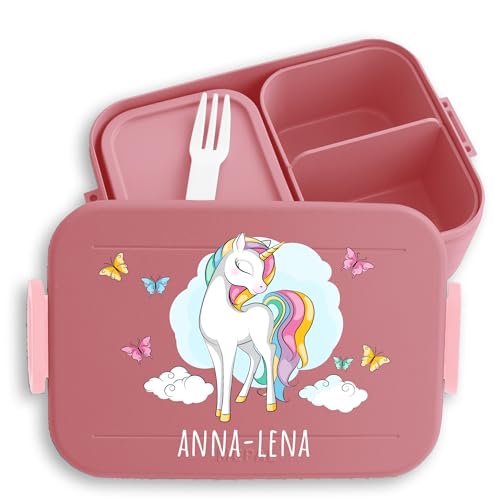 Kinder Bento Box Midi für Mepal Bentobox - Einhörner - Brotbox Einhorn mit Schmetterlingen Lunchbox Unicorn Geschenk Einschulung Gesxhenke Schulkind I - 900 ml - Rosa Kinder Bento Box Midi für Mepal Bentobox - Einhörner - Brotbox Einhorn mit Schmetterlingen Lunchbox Unicorn Geschenk Einschulung Gesxhenke Schulkind I - 900 ml - Rosa von Geschenk mit Namen personalisiert by Shirtracer