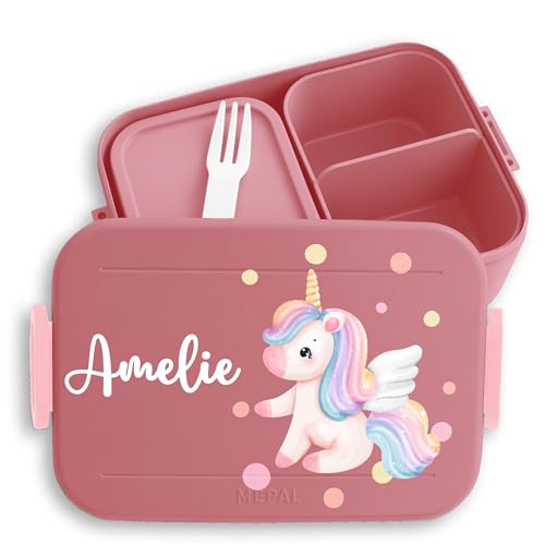 Kinder Bento Box Midi für Mepal Bentobox - Einhörner - Brotbox süßes Einhorn Lunchbox Sweet Unicorn I - 900 ml - Rosa - brotdose mädchen schule personalisierte brotboxen einhörnern Kinder Bento Box Midi für Mepal Bentobox - Einhörner - Brotbox süßes Einhorn Lunchbox Sweet Unicorn I - 900 ml - Rosa - brotdose mädchen schule personalisierte brotboxen einhörnern von Geschenk mit Namen personalisiert by Shirtracer