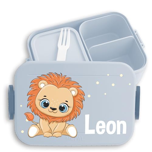 Kinder Bento Box Midi für Mepal Bentobox - Löwen - Brotbox Löwe süß Lunchbox Lion Vesperbox König der Tiere I Löwenmotiv - 900 ml - Hellblau - brotdose kindergarten leo kinderbrotdosen Kinder Bento Box Midi für Mepal Bentobox - Löwen - Brotbox Löwe süß Lunchbox Lion Vesperbox König der Tiere I Löwenmotiv - 900 ml - Hellblau - brotdose kindergarten leo kinderbrotdosen von Geschenk mit Namen personalisiert by Shirtracer