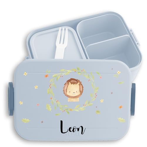 Kinder Bento Box Midi für Mepal Bentobox - Löwen - Lunchbox süßer Löwe Brotbox Lion Vesperdose Leo I König der Tiere - 900 ml - Hellblau - brotdose junge brotzeitbox mädchen kita tier Kinder Bento Box Midi für Mepal Bentobox - Löwen - Lunchbox süßer Löwe Brotbox Lion Vesperdose Leo I König der Tiere - 900 ml - Hellblau - brotdose junge brotzeitbox mädchen kita tier von Geschenk mit Namen personalisiert by Shirtracer