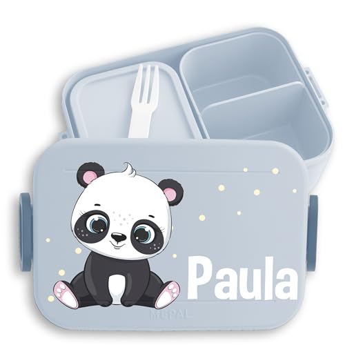 Kinder Bento Box Midi Lunchbox für Mepal Bentobox - Panda süß Padabären Pandabär - 900 ml - Hellblau - personalierte personalisierte brotdose name pandabären snackbox einteilung dose brotbox Kinder Bento Box Midi Lunchbox für Mepal Bentobox - Panda süß Padabären Pandabär - 900 ml - Hellblau - personalierte personalisierte brotdose name pandabären snackbox einteilung dose brotbox von Geschenk mit Namen personalisiert by Shirtracer