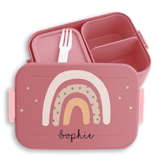 Kinder Bento Box Midi für Mepal Bentobox - Brotbox Boho Regenbogen Lunchbox Rainbow I - 900 ml - Rosa - vesperdose brotdose mädchen schule personalisierte geschenke kind lunchboxen frühstück Kinder Bento Box Midi für Mepal Bentobox - Brotbox Boho Regenbogen Lunchbox Rainbow I - 900 ml - Rosa - vesperdose brotdose mädchen schule personalisierte geschenke kind lunchboxen frühstück von Geschenk mit Namen personalisiert by Shirtracer