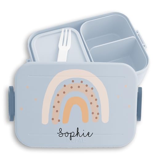 Kinder Bento Box Midi für Mepal Bentobox - Brotbox Boho Regenbogen Lunchbox Rainbow I - 900 ml - Hellblau - brotdose rosa vesperbox mädchen schule personalisierte geschenke kind kita vesperdose Kinder Bento Box Midi für Mepal Bentobox - Brotbox Boho Regenbogen Lunchbox Rainbow I - 900 ml - Hellblau - brotdose rosa vesperbox mädchen schule personalisierte geschenke kind kita vesperdose von Geschenk mit Namen personalisiert by Shirtracer