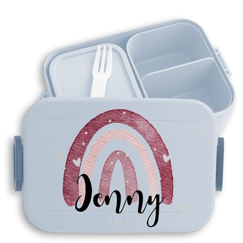 Kinder Bento Box Midi für Mepal Bentobox - Brotbox Regenbogen Lunchbox Rainbow Vesperbox I - 900 ml - Hellblau - brotdose schule mädchen personalisierte vesperdose personalised bento-lunchbox Kinder Bento Box Midi für Mepal Bentobox - Brotbox Regenbogen Lunchbox Rainbow Vesperbox I - 900 ml - Hellblau - brotdose schule mädchen personalisierte vesperdose personalised bento-lunchbox von Geschenk mit Namen personalisiert by Shirtracer