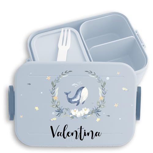 Kinder Bento Box Midi Lunchbox für Mepal Bentobox - Brotbox süßer Wal Jausenbox Wale Vesperbox Walfisch Geschenk Whale I - 900 ml - Hellblau - ocean brotdose personalisierte fisch brotzeitbox Kinder Bento Box Midi Lunchbox für Mepal Bentobox - Brotbox süßer Wal Jausenbox Wale Vesperbox Walfisch Geschenk Whale I - 900 ml - Hellblau - ocean brotdose personalisierte fisch brotzeitbox von Geschenk mit Namen personalisiert by Shirtracer