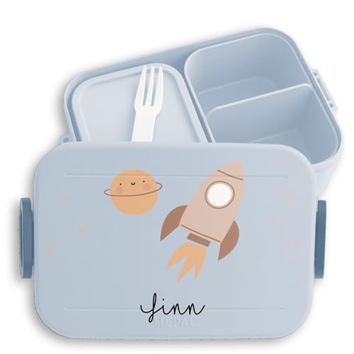 Kinder Bento Box Midi Lunchbox für Mepal Bentobox - Weltraum - Rakete Brotbox Raumschiff Geschenk Weltall I - 900 ml - Hellblau - dose brotdose astronaut schule nasa space jausenbox personalisierte Kinder Bento Box Midi Lunchbox für Mepal Bentobox - Weltraum - Rakete Brotbox Raumschiff Geschenk Weltall I - 900 ml - Hellblau - dose brotdose astronaut schule nasa space jausenbox personalisierte von Geschenk mit Namen personalisiert by Shirtracer
