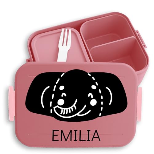 Kinder Bento Box Midi Lunchbox für Mepal Bentobox - Elefant Elefanten Eltefantenmotiv Dickhäter Elephant - 900 ml - Rosa - name und brotdose personalierte von Geschenk mit Namen personalisiert by Shirtracer