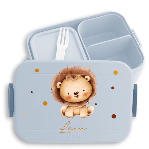 Kinder Bento Box Midi für Mepal Bentobox - Löwen - Brotbox Löwe mit Namen Lunchbox König der Tiere I Leu I Leo - 900 ml - Hellblau - jausenbox brotdose kindergarten lion snackbox Kinder Bento Box Midi für Mepal Bentobox - Löwen - Brotbox Löwe mit Namen Lunchbox König der Tiere I Leu I Leo - 900 ml - Hellblau - jausenbox brotdose kindergarten lion snackbox von Geschenk mit Namen personalisiert by Shirtracer