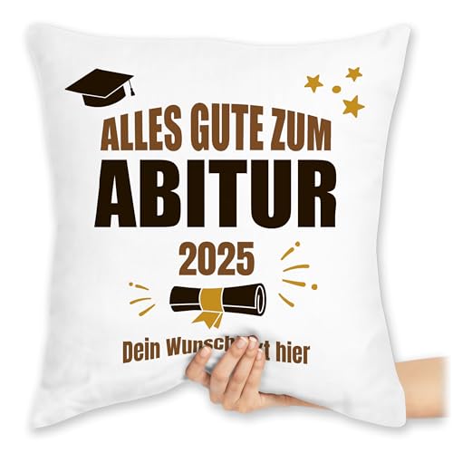 Kissen 40x40 Zierkissen - Abschluss - Alles Gute zum Abitur mit Wunschtext 2025 | Abitur 2025 Geschenke | Abi Geschenk mit Namen - 40 x 40 cm - Weiß - bestandene abschlussprüfung bestandenen Kissen 40x40 Zierkissen - Abschluss - Alles Gute zum Abitur mit Wunschtext 2025 | Abitur 2025 Geschenke | Abi Geschenk mit Namen - 40 x 40 cm - Weiß - bestandene abschlussprüfung bestandenen von Geschenk mit Namen personalisiert by Shirtracer
