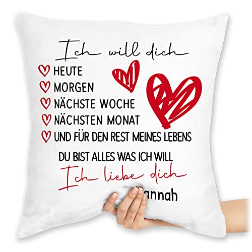 Kissen 40x40 Zierkissen - Partner Ideen - Ich Will Dich Heute Morgen nächste Woche I Ich Liebe Dich Geschenk Paar Geschenke - 40 x 40 cm - Weiß - für sie pärchenkissen Valentinstag Love Pillow Kissen 40x40 Zierkissen - Partner Ideen - Ich Will Dich Heute Morgen nächste Woche I Ich Liebe Dich Geschenk Paar Geschenke - 40 x 40 cm - Weiß - für sie pärchenkissen Valentinstag Love Pillow von Geschenk mit Namen personalisiert by Shirtracer