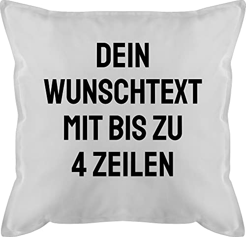 Kissen 50x50 - Aufdruck selbst gestalten - Wunschtext - 50 x 50 cm - Weiß - zum selber nur Text muttertagskissen personalisierte Name männerkissen Kissenbezug Personalized Pillow 4 zeilen Kissen 50x50 - Aufdruck selbst gestalten - Wunschtext - 50 x 50 cm - Weiß - zum selber nur Text muttertagskissen personalisierte Name männerkissen Kissenbezug Personalized Pillow 4 zeilen von Geschenk mit Namen personalisiert by Shirtracer