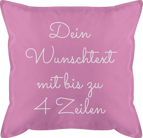 Kissen 50x50 - Aufdruck selbst gestalten - Wunschtext I Geschenk personalisiert - 50 x 50 cm - Pink - Kissenbezug selber Baumwolle muttertagskissen personalisierte Bedrucken bezug selbstbeschriftung Kissen 50x50 - Aufdruck selbst gestalten - Wunschtext I Geschenk personalisiert - 50 x 50 cm - Pink - Kissenbezug selber Baumwolle muttertagskissen personalisierte Bedrucken bezug selbstbeschriftung von Geschenk mit Namen personalisiert by Shirtracer