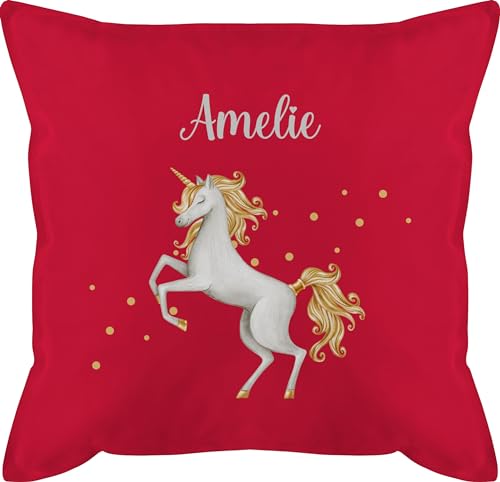 Kissen 50x50 - Einhörner - Einhorn Unicorn - 50 x 50 cm - Rot - Baumwolle einhornkissen Unicorns personalisierte einhörnern personalisiertes personalisierter mädchenzimmer Name Kinder Kissen 50x50 - Einhörner - Einhorn Unicorn - 50 x 50 cm - Rot - Baumwolle einhornkissen Unicorns personalisierte einhörnern personalisiertes personalisierter mädchenzimmer Name Kinder von Geschenk mit Namen personalisiert by Shirtracer