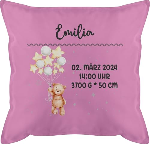Kissen 50x50 - Geburtsgeschenk Teddy Bär Datum Uhrzeit Gewicht Größe I Geschenk zur Geburt personalisiert - 50 x 50 cm - Pink - Baby Neugeborene geburtskissen neugeboren geburtsdaten kopfkissen Kissen 50x50 - Geburtsgeschenk Teddy Bär Datum Uhrzeit Gewicht Größe I Geschenk zur Geburt personalisiert - 50 x 50 cm - Pink - Baby Neugeborene geburtskissen neugeboren geburtsdaten kopfkissen von Geschenk mit Namen personalisiert by Shirtracer