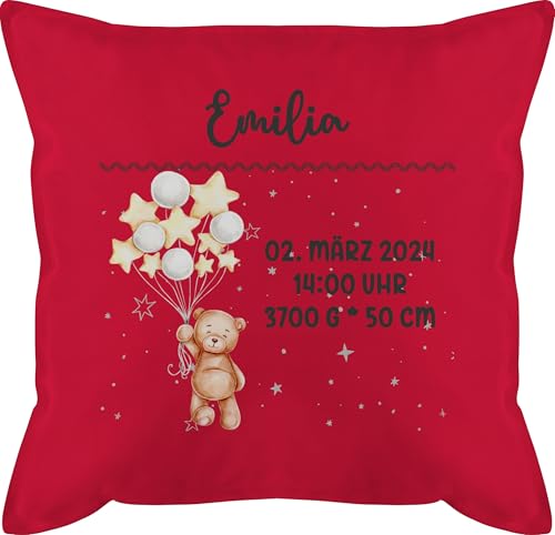 Kissen 50x50 - Geburtsgeschenk Teddy Bär Datum Uhrzeit Gewicht Größe I Geschenk zur Geburt personalisiert - 50 x 50 cm - Rot - Baby Neugeborene geburtskissen neugeboren geburtsdaten kopfkissen Kissen 50x50 - Geburtsgeschenk Teddy Bär Datum Uhrzeit Gewicht Größe I Geschenk zur Geburt personalisiert - 50 x 50 cm - Rot - Baby Neugeborene geburtskissen neugeboren geburtsdaten kopfkissen von Geschenk mit Namen personalisiert by Shirtracer