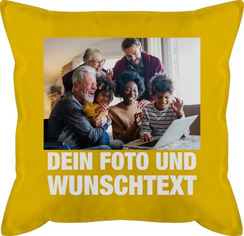 Kissen 50x50 - Geschenk mit Bild I eigenem Foto I Name I eigener Text I Wunschtext - 50 x 50 cm - Gelb - Bedrucken fotokissen selbst gestalten personalisiertes Logo kopfkissen selbstgestalten Kissen 50x50 - Geschenk mit Bild I eigenem Foto I Name I eigener Text I Wunschtext - 50 x 50 cm - Gelb - Bedrucken fotokissen selbst gestalten personalisiertes Logo kopfkissen selbstgestalten von Geschenk mit Namen personalisiert by Shirtracer