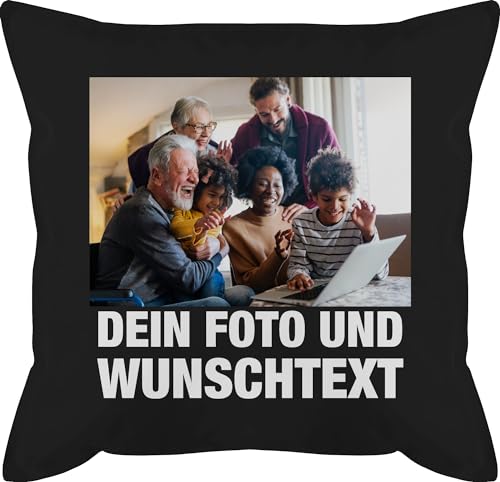 Kissen 50x50 - Geschenk mit Bild I eigenem Foto I Name I eigener Text I Wunschtext - 50 x 50 cm - Schwarz - Bedrucken fotokissen selbst gestalten personalisiertes Logo kopfkissen selbstgestalten Kissen 50x50 - Geschenk mit Bild I eigenem Foto I Name I eigener Text I Wunschtext - 50 x 50 cm - Schwarz - Bedrucken fotokissen selbst gestalten personalisiertes Logo kopfkissen selbstgestalten von Geschenk mit Namen personalisiert by Shirtracer