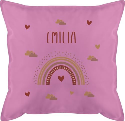Kissen 50x50 - Rainbow Regenbogen Farbenbogen - 50 x 50 cm - Pink - rot personalisierte sitzpolster Name bezug personalisiertes und von Geschenk mit Namen personalisiert by Shirtracer