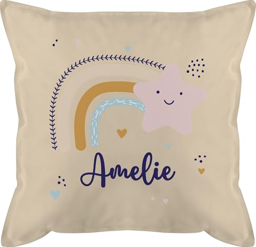 Kissen 50x50 - Regenbogen Sternschnuppe Stern - 50 x 50 cm - Beige Natur - sitzpolster Rainbow Star Name personalisierte Sternen rot und sternschnuppen personalisiertes Kissen 50x50 - Regenbogen Sternschnuppe Stern - 50 x 50 cm - Beige Natur - sitzpolster Rainbow Star Name personalisierte Sternen rot und sternschnuppen personalisiertes von Geschenk mit Namen personalisiert by Shirtracer