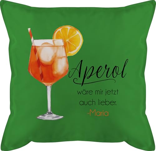 Kissen 50x50 - Statement - Geschenk Aperol wäre Mir jetzt auch Lieber I Alkohol Geschenkidee Aperol Spritz Geschenk mit Name - 50 x 50 cm - Grün - Glas aperolgläser Slogans Customized with Kissen 50x50 - Statement - Geschenk Aperol wäre Mir jetzt auch Lieber I Alkohol Geschenkidee Aperol Spritz Geschenk mit Name - 50 x 50 cm - Grün - Glas aperolgläser Slogans Customized with von Geschenk mit Namen personalisiert by Shirtracer