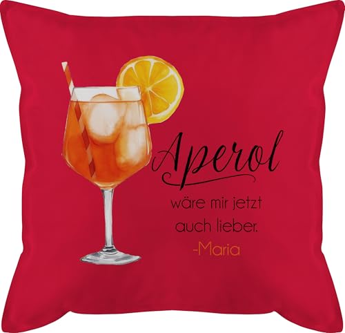 Kissen 50x50 - Statement - Geschenk Aperol wäre Mir jetzt auch Lieber I Alkohol Geschenkidee Aperol Spritz Geschenk mit Name - 50 x 50 cm - Rot - Glas aperolgläser Slogans Customized with Kissen 50x50 - Statement - Geschenk Aperol wäre Mir jetzt auch Lieber I Alkohol Geschenkidee Aperol Spritz Geschenk mit Name - 50 x 50 cm - Rot - Glas aperolgläser Slogans Customized with von Geschenk mit Namen personalisiert by Shirtracer