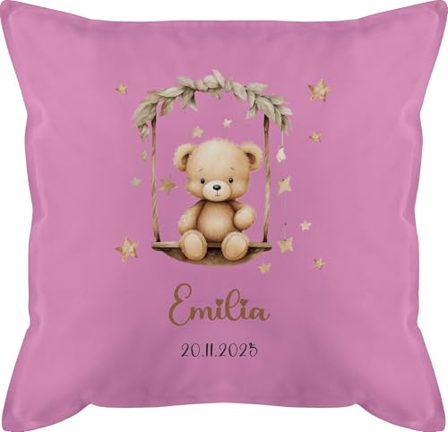 Kissen 50x50 - Süßer Bär Bären Geschenk mit Name - 50 x 50 cm - Pink - personalisierte Kinder und Bear bärchen füllung Kind personalisiertes bärenmotiv Teddy teddybär Geschenke Kissen 50x50 - Süßer Bär Bären Geschenk mit Name - 50 x 50 cm - Pink - personalisierte Kinder und Bear bärchen füllung Kind personalisiertes bärenmotiv Teddy teddybär Geschenke von Geschenk mit Namen personalisiert by Shirtracer